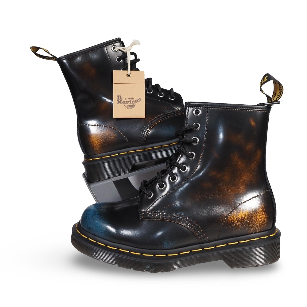 Dr. Martens 1460 Brush Off Leather Multi-Color Combat Boots Womensโ 5 NEW